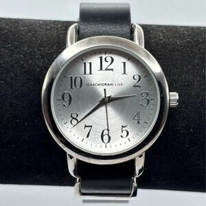 Silver & Black Issaac Mizrahi Watch